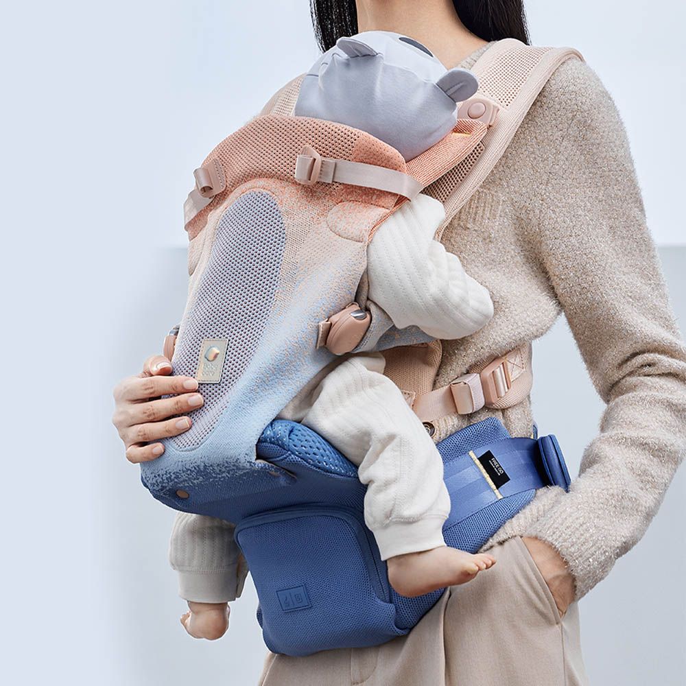 Babycare - Free Decompression Baby Carrier - Pink/Blue