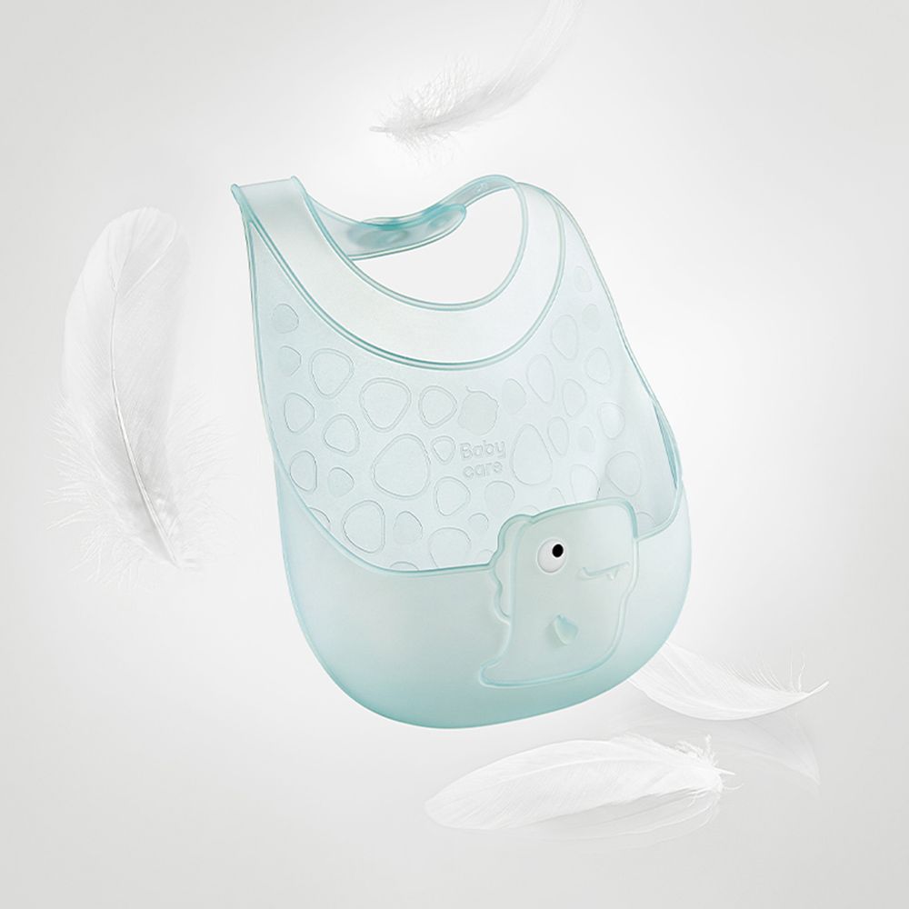 Babycare - Baby Silicone Bib - Sea Mist Blue