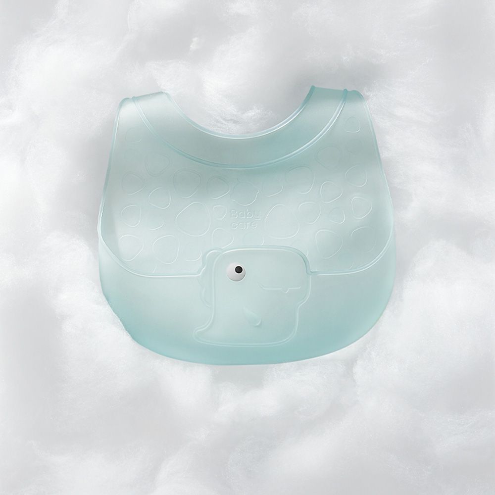 Babycare - Baby Silicone Bib - Sea Mist Blue