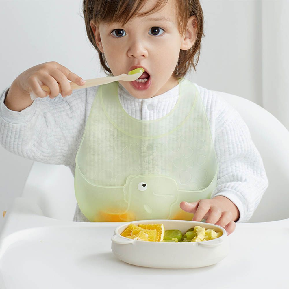 Babycare - Baby Silicone Bib - Jade Green