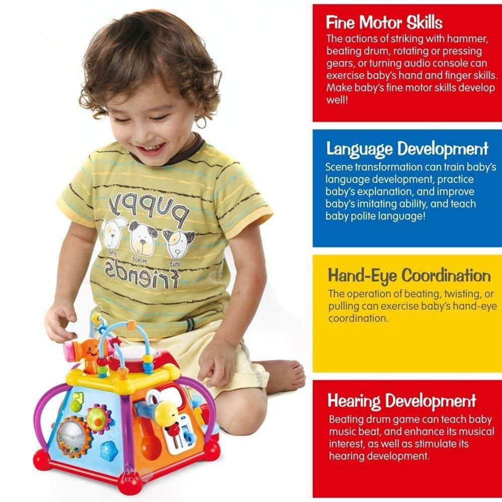 Babycare - Crane Truck Playset And Basketball Set With Activity Cube