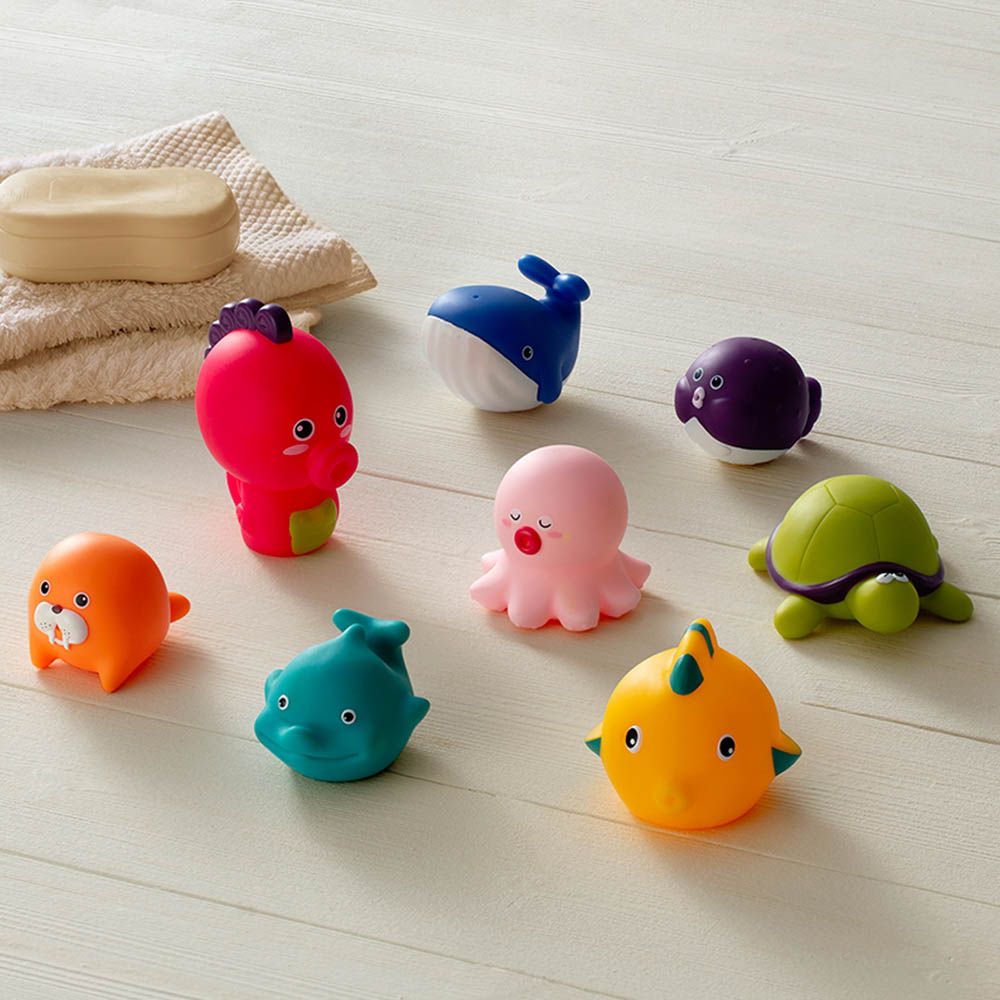 Babycare - Baby Bath Toy Set - 8 Pcs