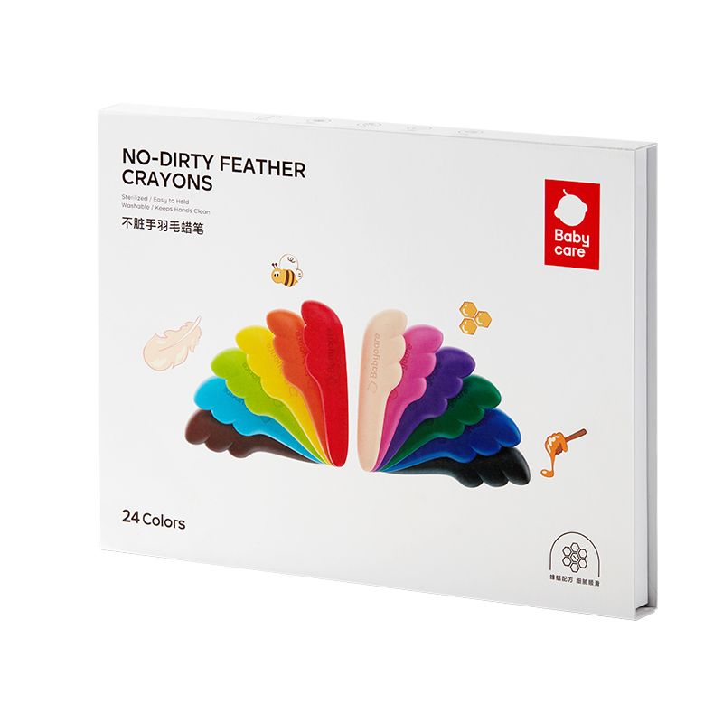 Babycare - No-Dirty Feather Crayons Multicolor