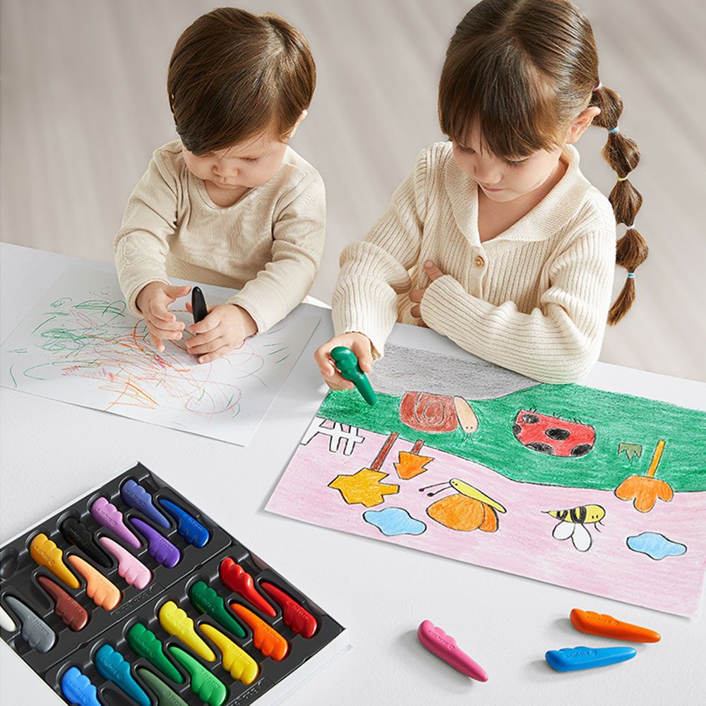 Babycare - No-Dirty Feather Crayons Multicolor