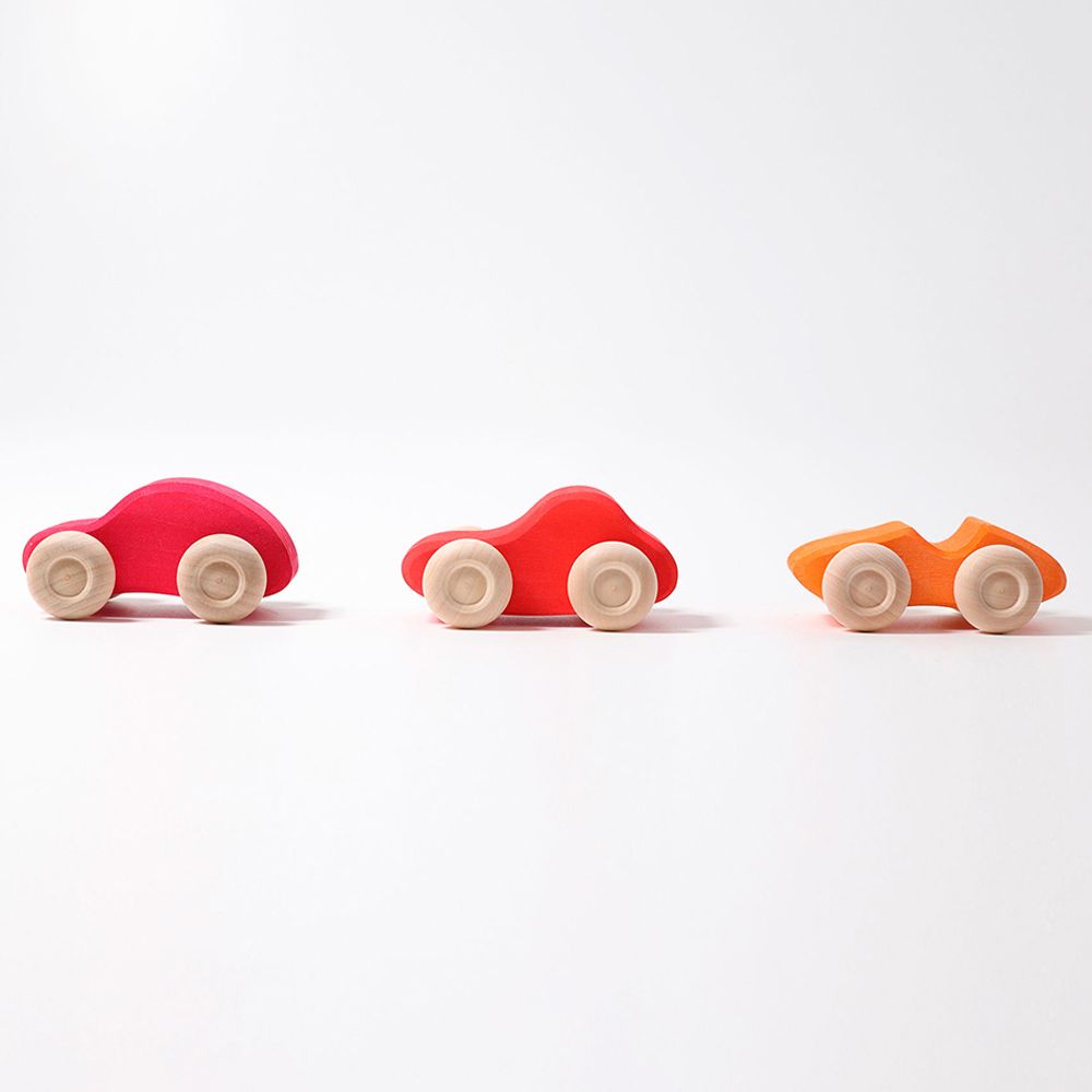 Grimm's - Colored Wooden Cars - 6pcs