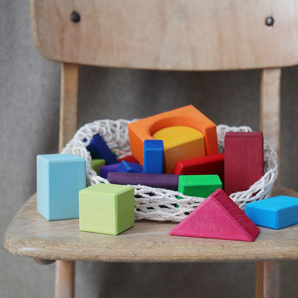 Grimm's - 30 Colored Geo-Blocks - 30pcs