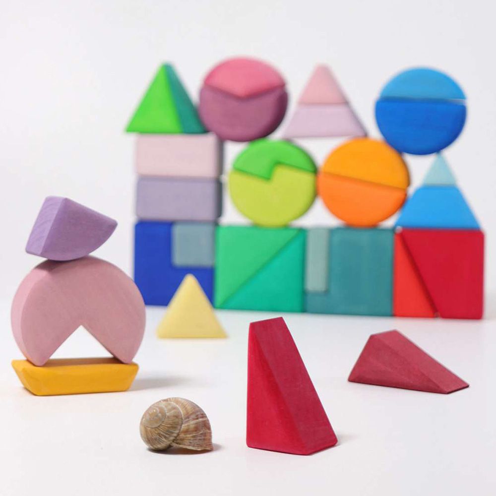 Grimm's - Building Set - Triangle/Square/Circle - 30pcs