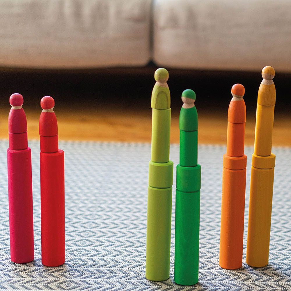 Grimm's - Stacking Game Rainbow Rollers - Small - 12pcs