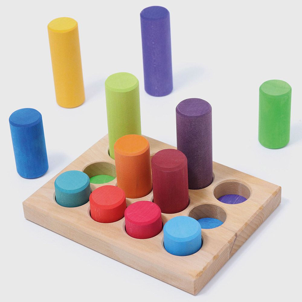 Grimm's - Stacking Game Rainbow Rollers - Small - 12pcs