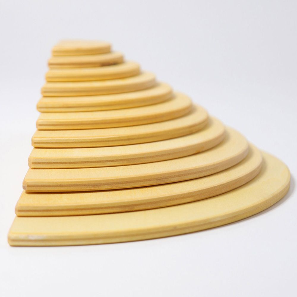 Grimm's - Stacking Semi Circles - 11pcs - Natural