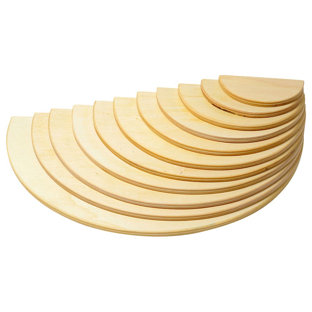 Grimm's - Stacking Semi Circles - 11pcs - Natural