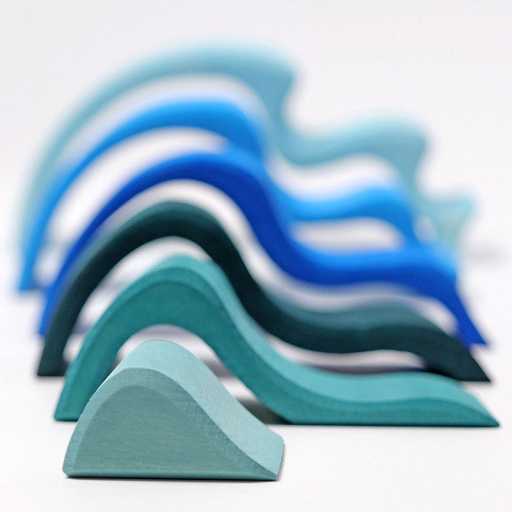 Grimm's - Water Waves Stacking Toy - 6pcs