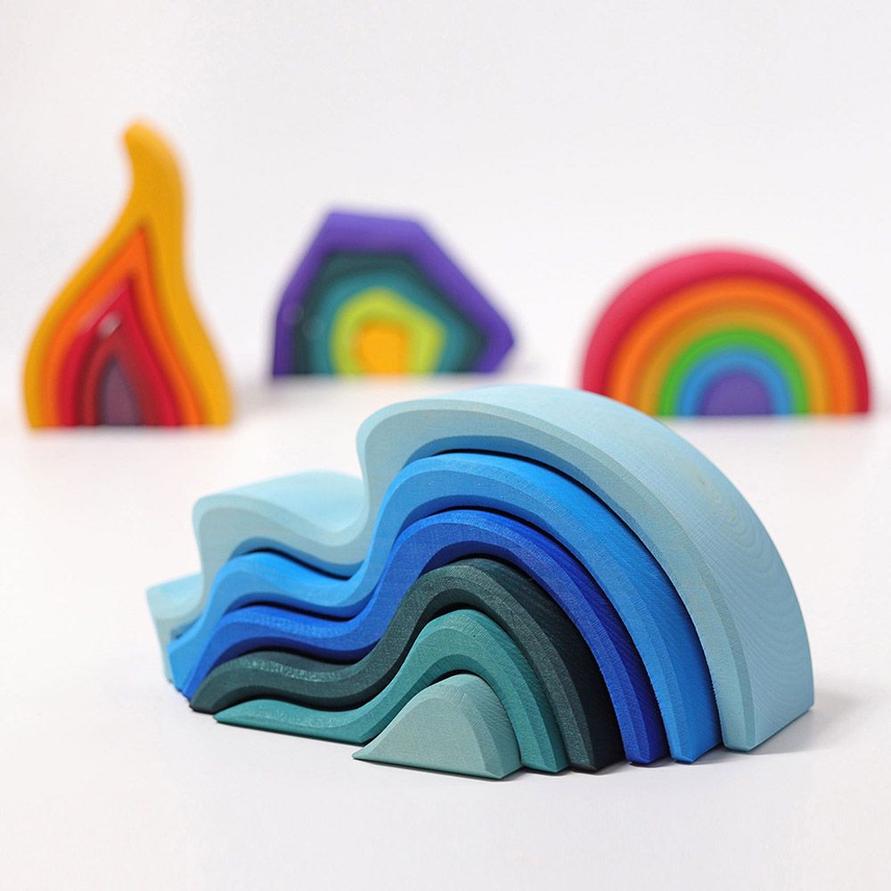 Grimm's - Water Waves Stacking Toy - 6pcs