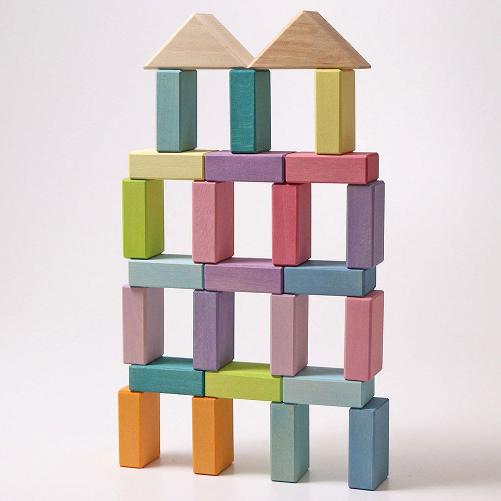 Grimm's - Duo Building Blocks - 40pcs - Pastel