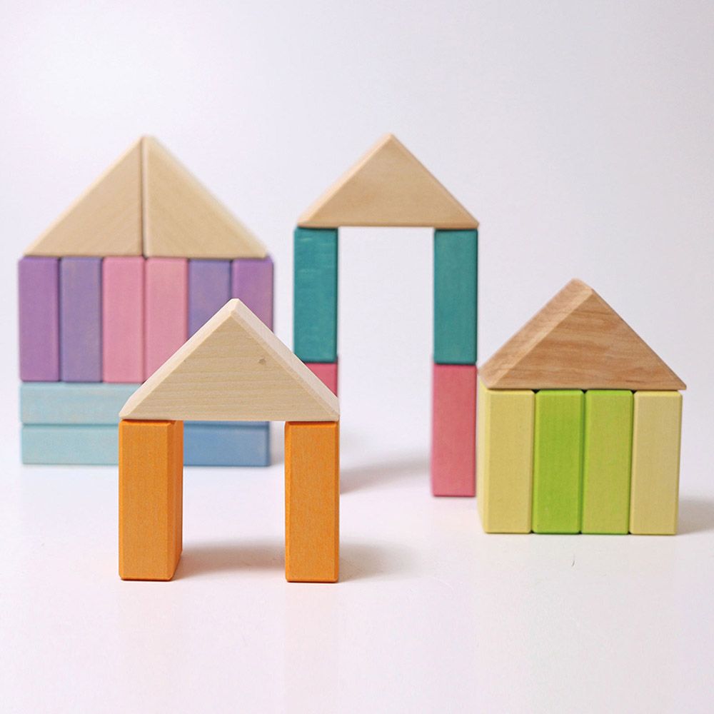 Grimm's - Duo Building Blocks - 40pcs - Pastel