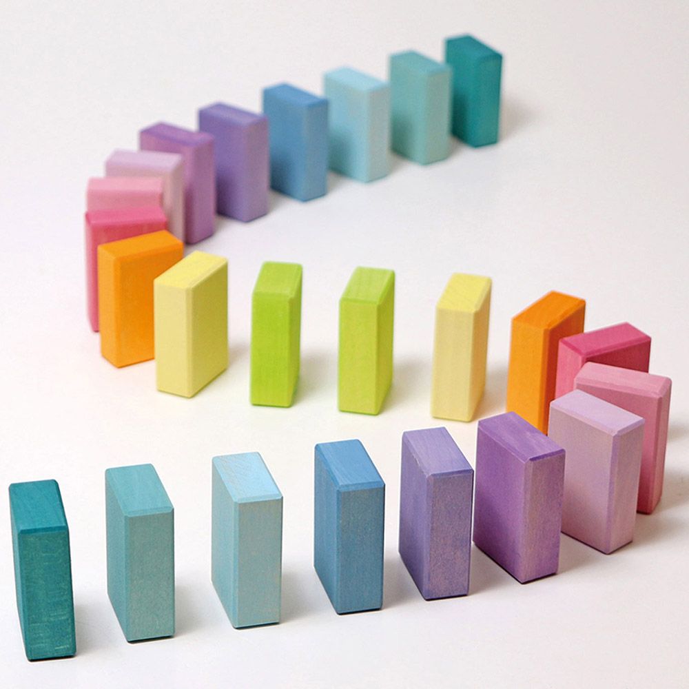 Grimm's - Duo Building Blocks - 40pcs - Pastel