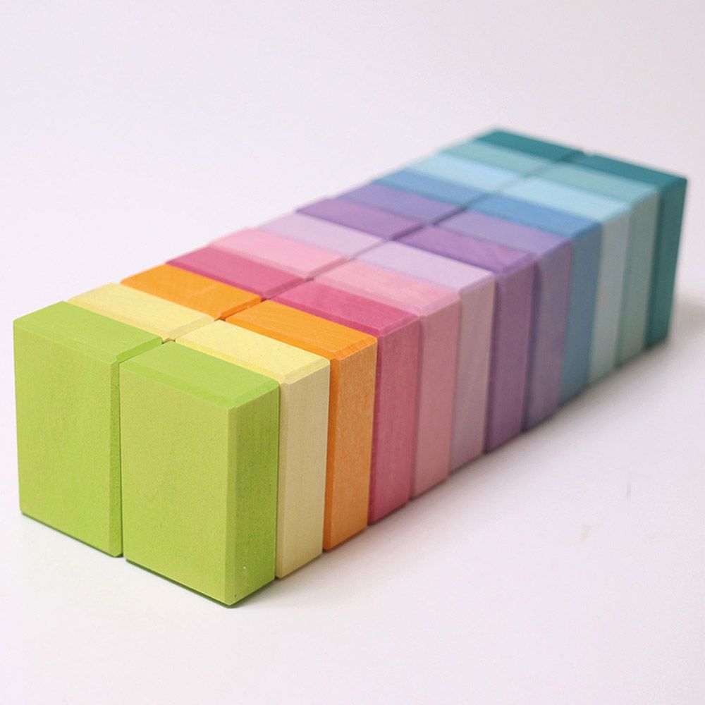 Grimm's - Duo Building Blocks - 40pcs - Pastel