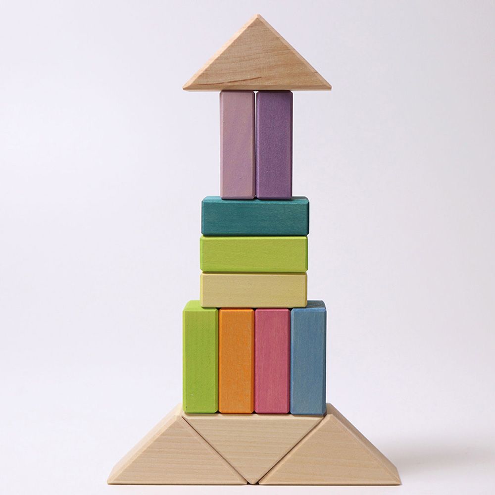 Grimm's - Duo Building Blocks - 40pcs - Pastel