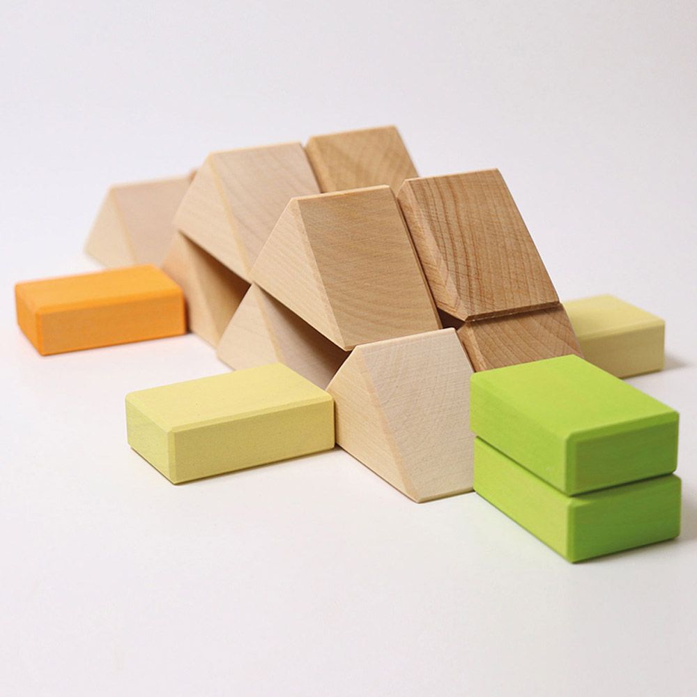 Grimm's - Duo Building Blocks - 40pcs - Pastel