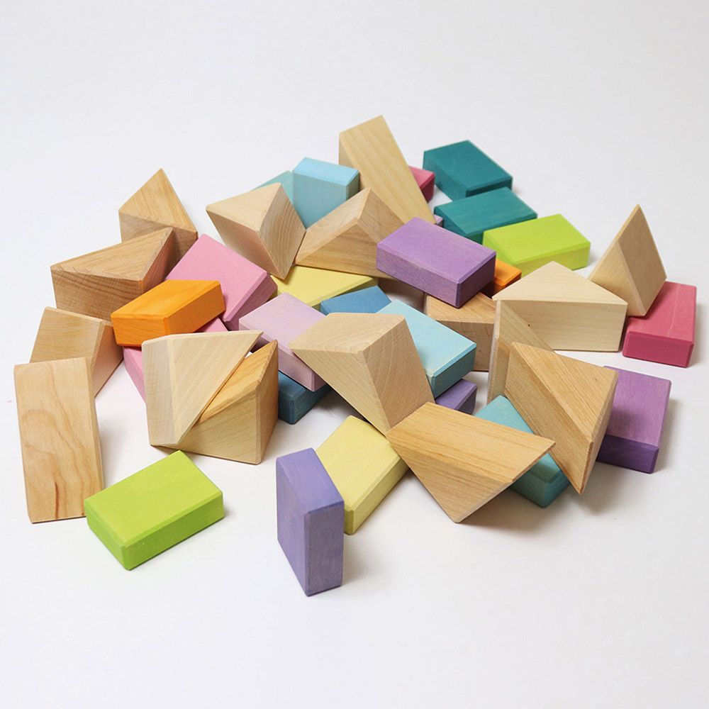 Grimm's - Duo Building Blocks - 40pcs - Pastel