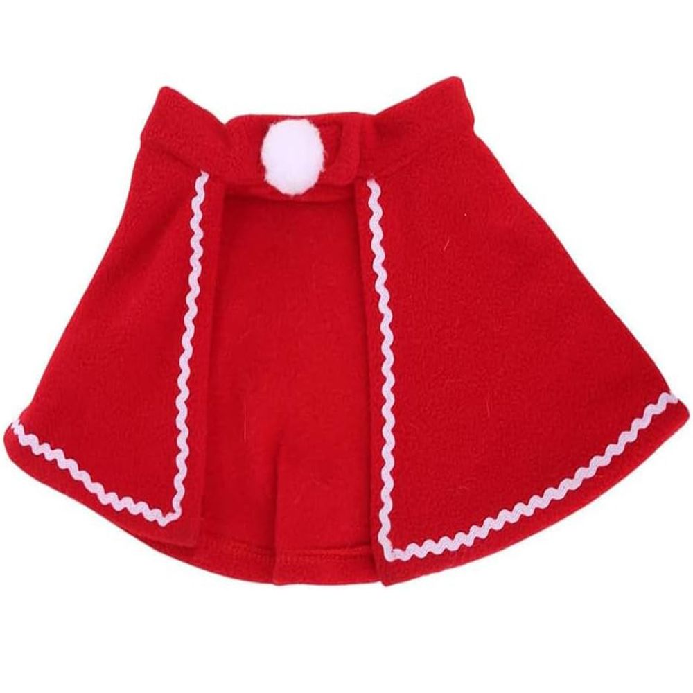 Brain Giggles - Small Pet Christmas Cape - Red/White