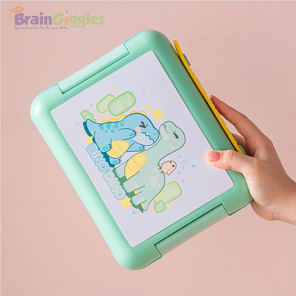 Brain Giggles - Bento Lunch Box With 4 Compartments - Dinosaur - Green