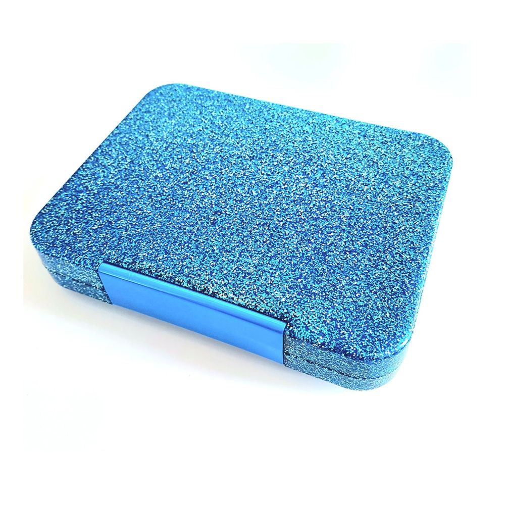 Brain Giggles - Glittery Bento Lunch Box With 6 Compartments - Blue