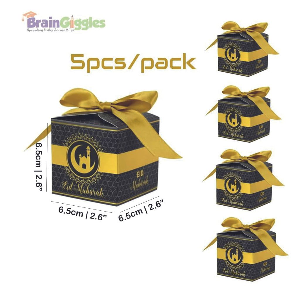 BrainGiggles - Eid Mubarak Gift Boxes - 5 Pcs - Black