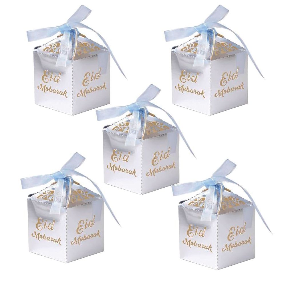 BrainGiggles - Eid Mubarak Treat Gift Boxes - 5 Pcs - Silver