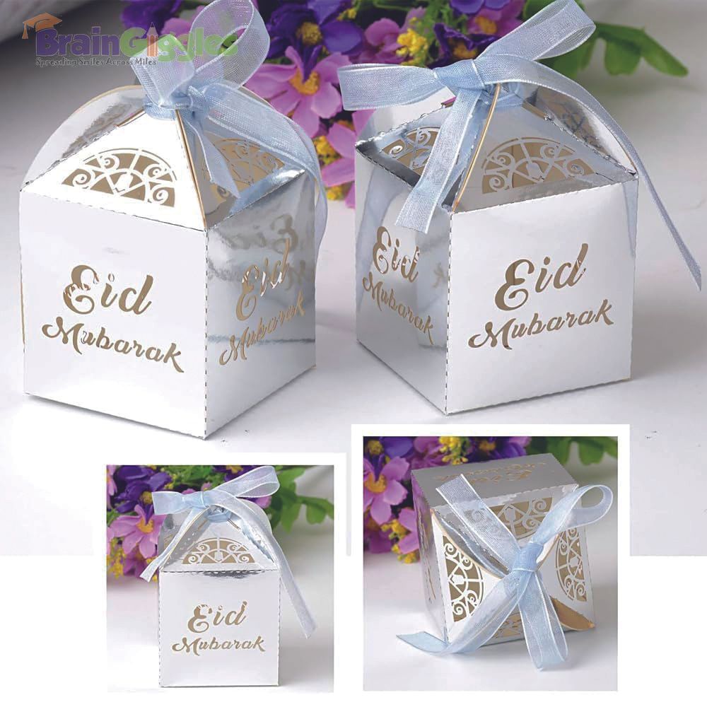 BrainGiggles - Eid Mubarak Treat Gift Boxes - 5 Pcs - Silver