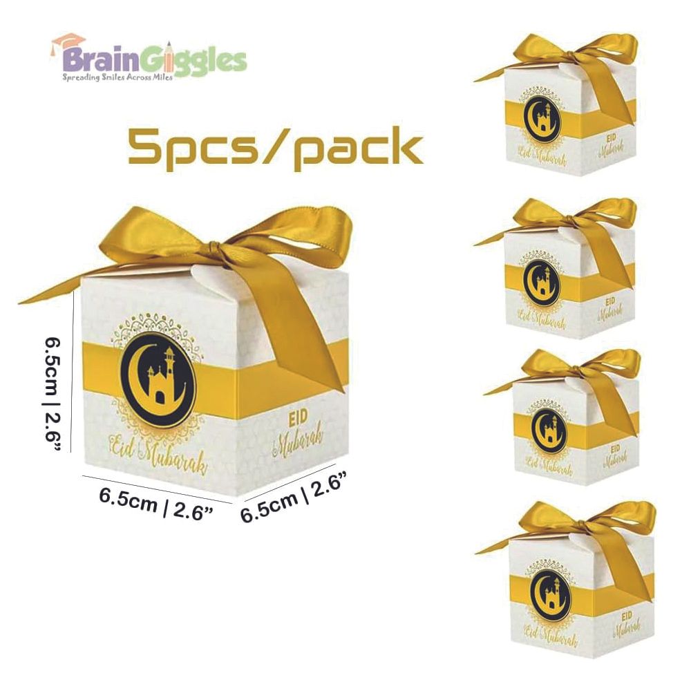 BrainGiggles - Eid Mubarak Gift Boxes - 5 Pcs - White