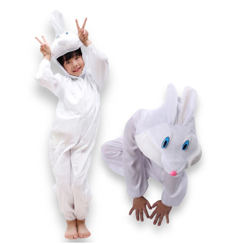 Brain Giggles - White Rabbit Animal Plush Costume -white