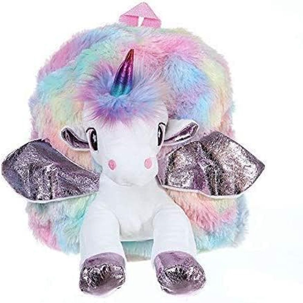 Brain Giggles - Unicorn Plush Backpack - 11-inch