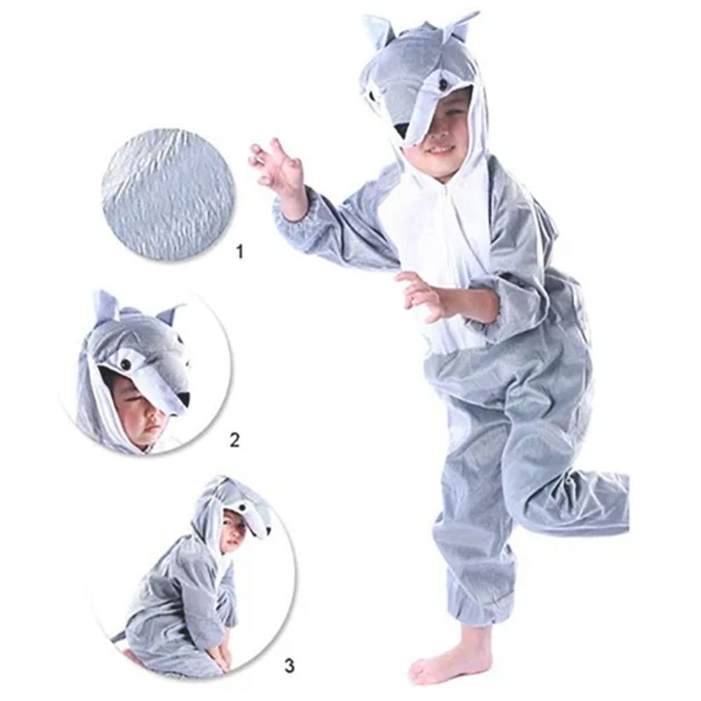 Brain Giggles - Wolf Animal Plush Costume - Grey