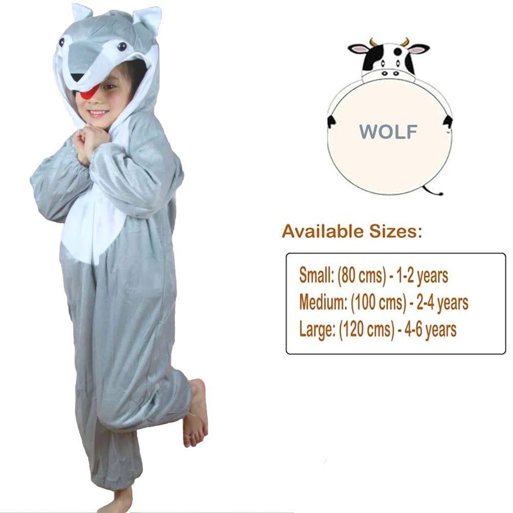 Brain Giggles - Wolf Animal Plush Costume - Grey