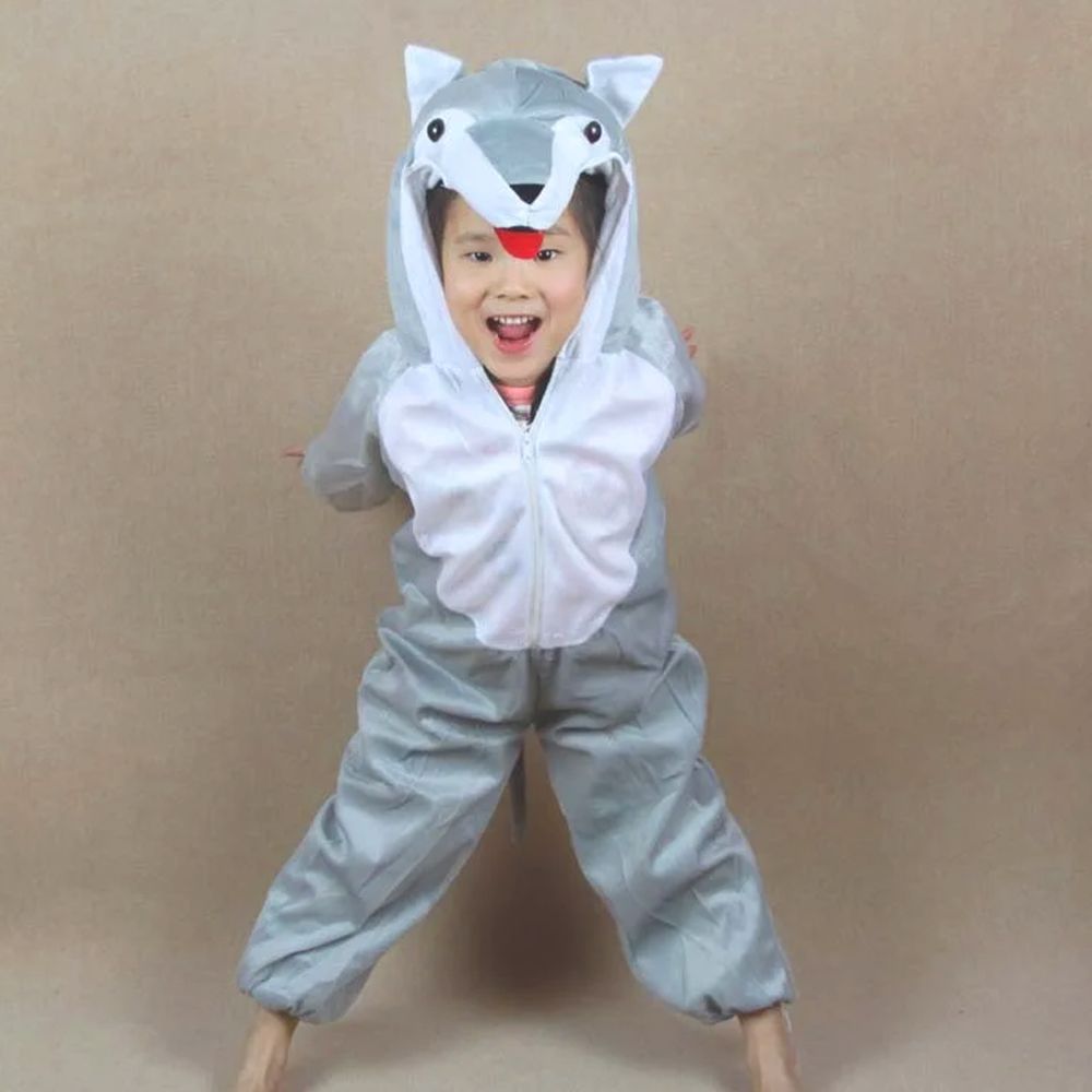 Brain Giggles - Wolf Animal Plush Costume - Grey