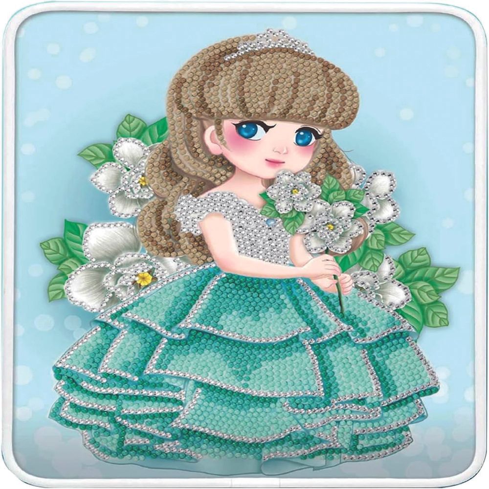 Brain Giggles - DIY 5D Diamond Embroidery Rhinestone Art And Craft Kit - Princess - Green