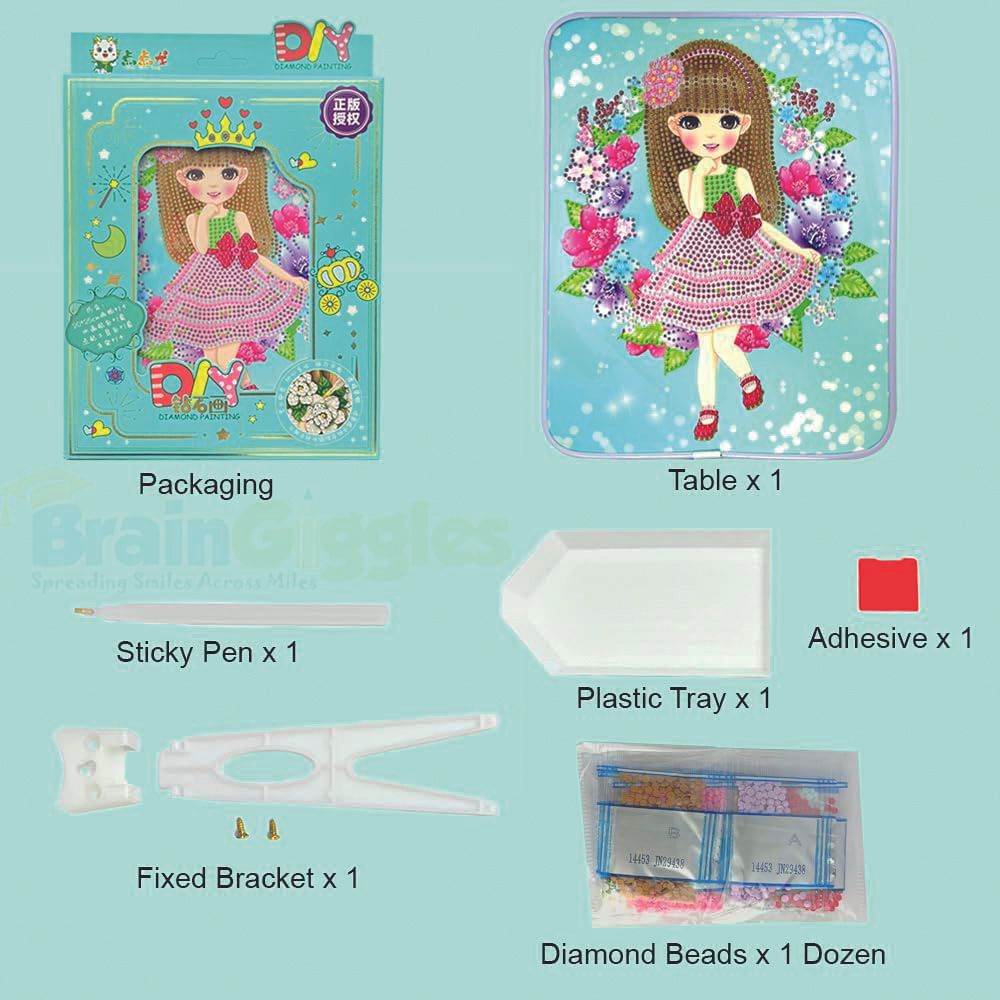 Brain Giggles - DIY 5D Diamond Embroidery Painting Kit - Pink Princess