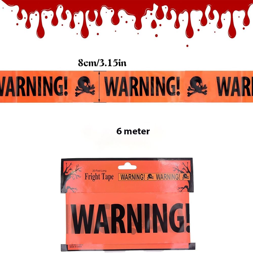 Brain Giggles - Halloween Decor Caution Tape - 6 m