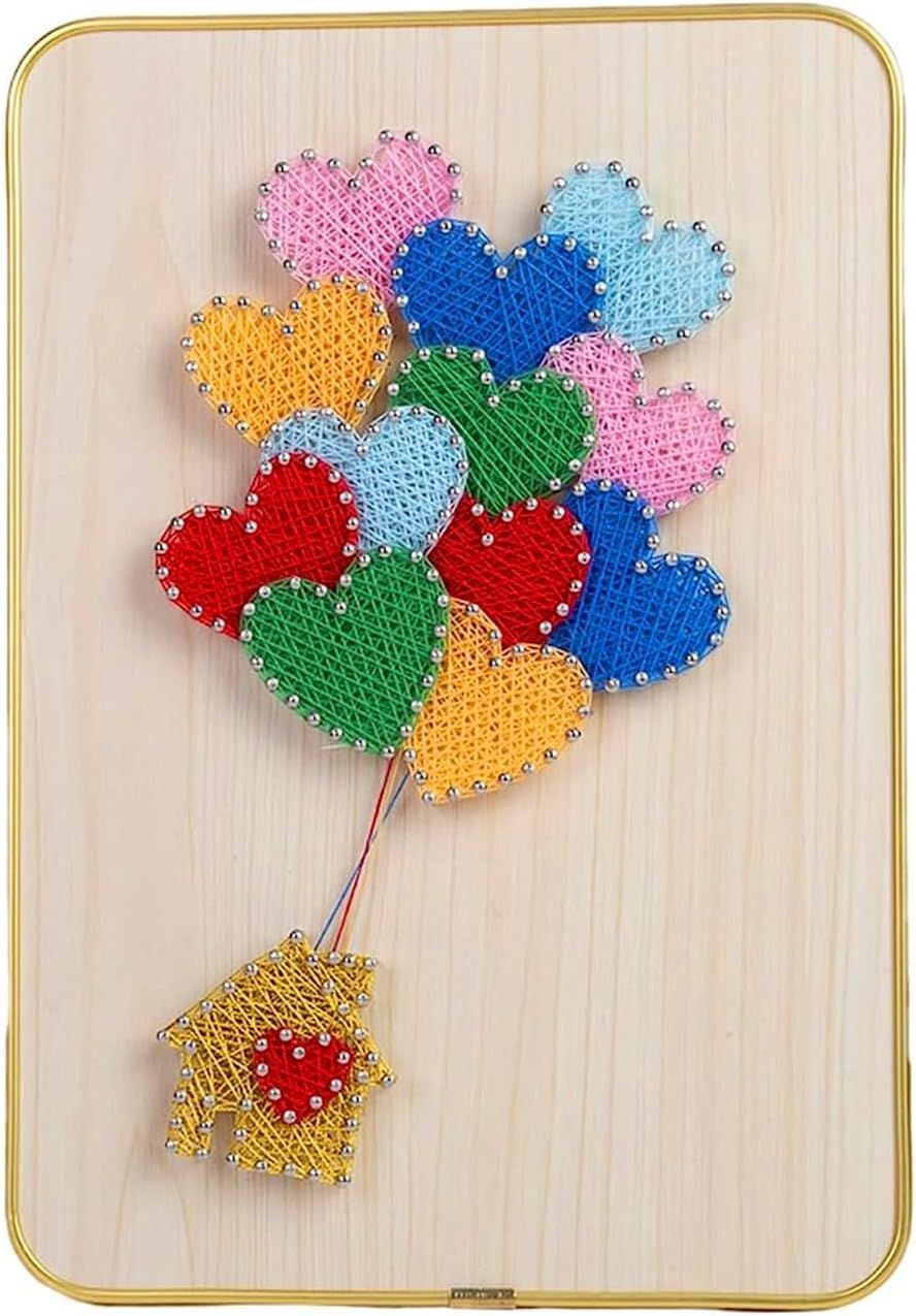 Brain Giggles - DIY Craft Kit With String Art Pattern - Heart