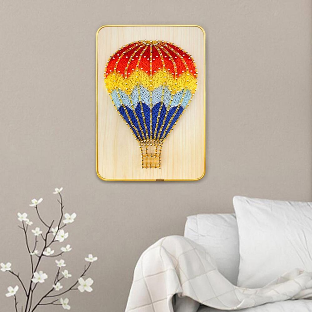 Brain Giggles - DIY Craft Kit With String Art Pattern - Hot Air Balloon