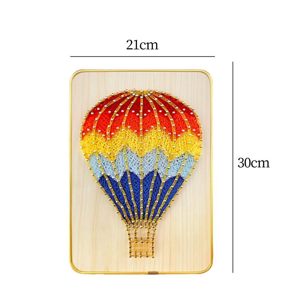 Brain Giggles - DIY Craft Kit With String Art Pattern - Hot Air Balloon