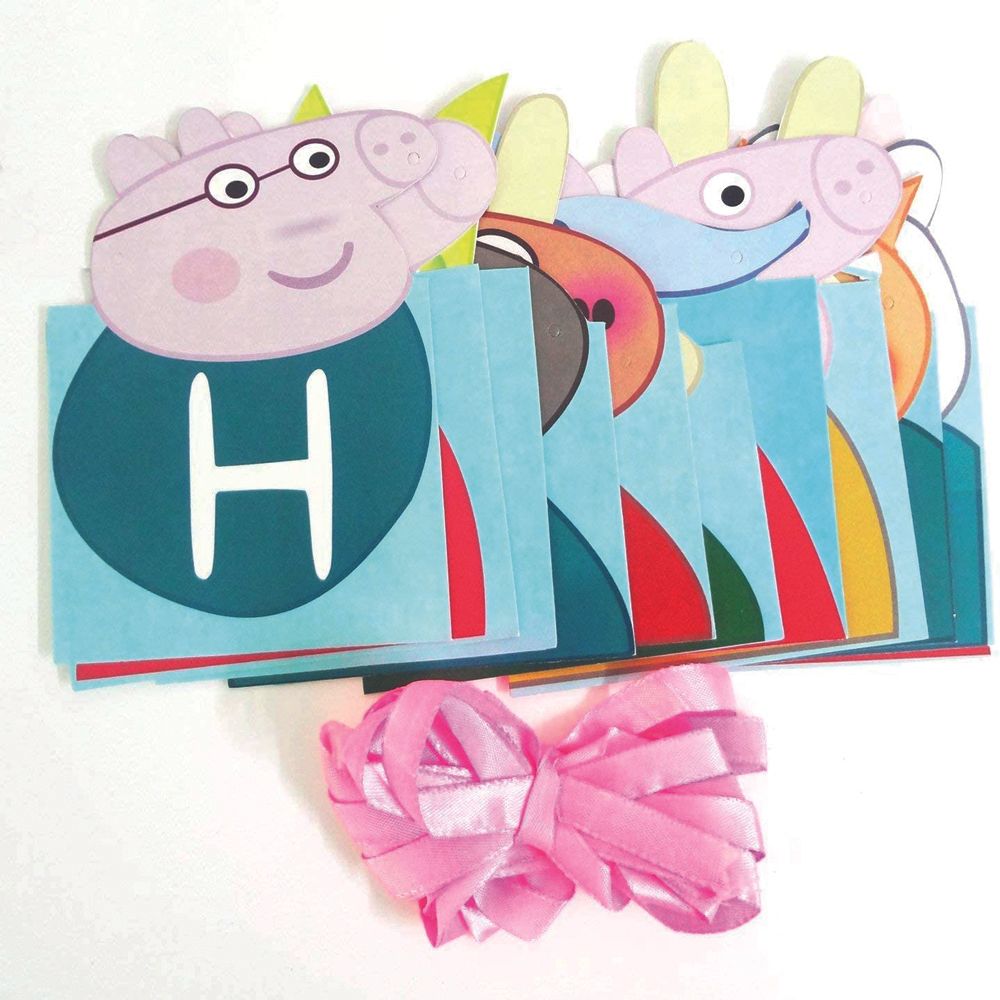 BrainGiggles - Peppa Pig Kids Party Decoration Happy Birthday Banner