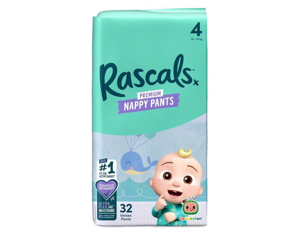 Rascals - Cocomelon Edition Training Diaper Pants - Size 4 - 10-15 kg - 32 Pcs