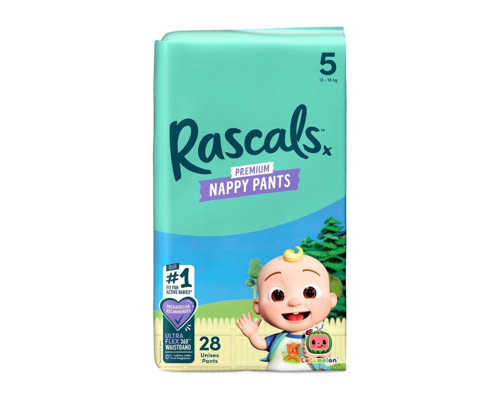 Rascals - Cocomelon Edition Training Diaper Pants - Size 5 - 13-18 kg - 28 Pcs