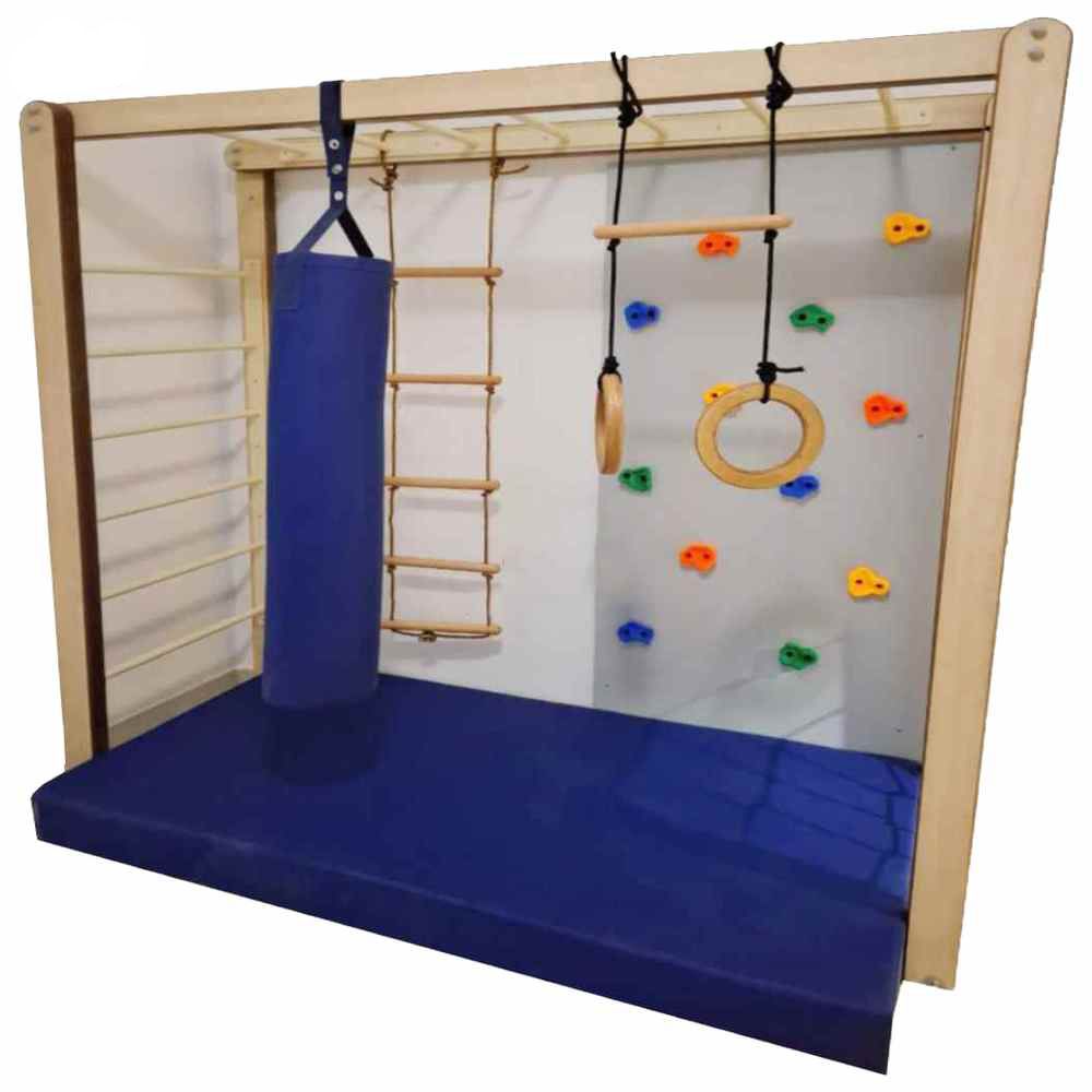 Home Decor - Monkey Bar With Climbing Wall And Net Panel