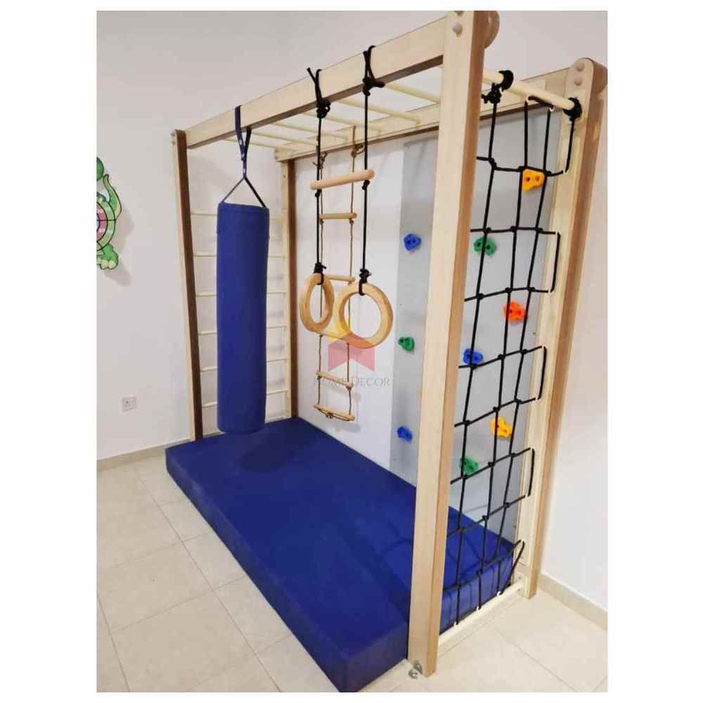 Home Decor - Monkey Bar With Climbing Wall And Net Panel