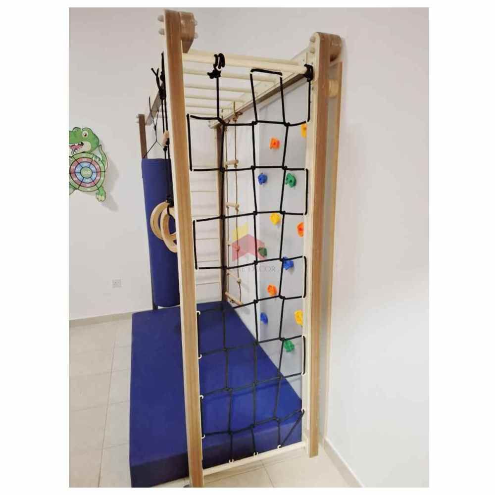 Home Decor - Monkey Bar With Climbing Wall And Net Panel