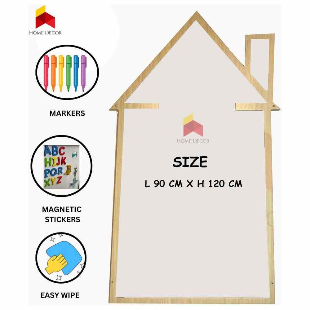 Home Decor - House Shaped Magnetic White Board