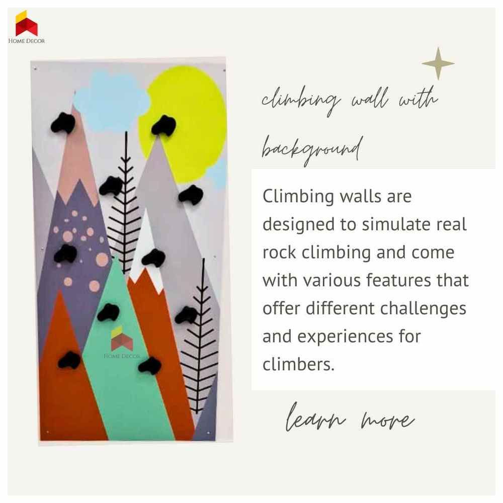 Home Decor - Mountain Themed Colorful Background Climbing Wall